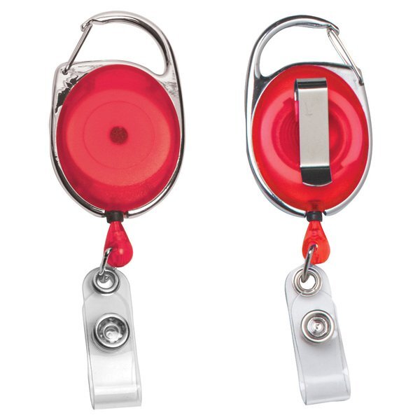 Retractable Carabiner Badge Holder, 30" Cord