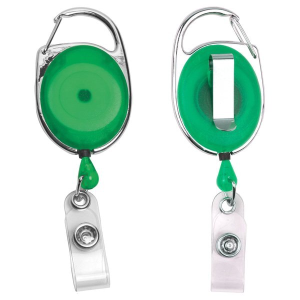 Retractable Carabiner Badge Holder, 30" Cord