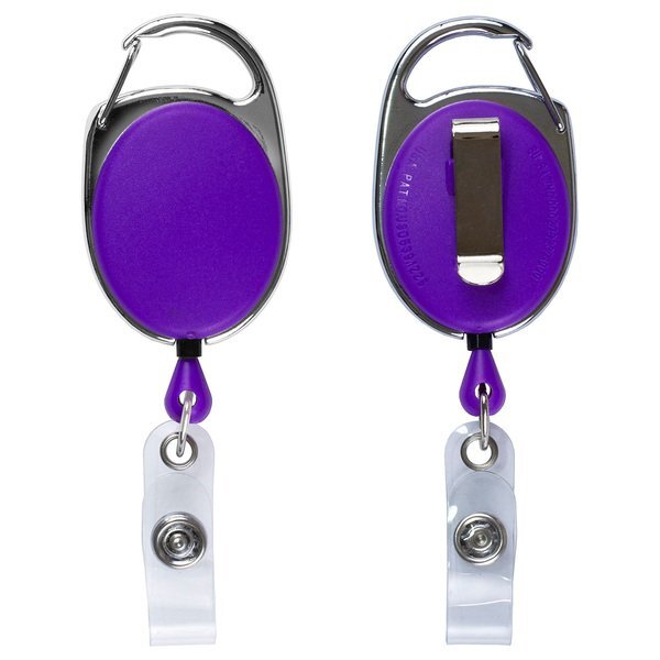 Retractable Carabiner Badge Holder, 30" Cord