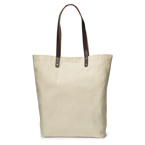 Urban Cotton Tote w/ Leather Handles