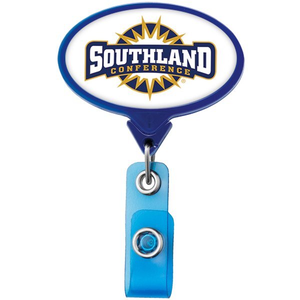 Jumbo Oval Retractable Badgeholder, Alligator Clip