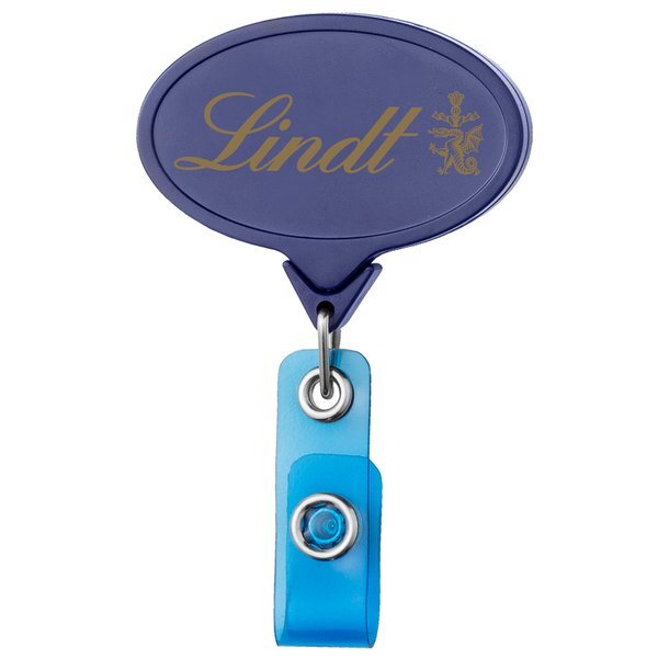 Jumbo Oval Retractable Badgeholder, Alligator Clip
