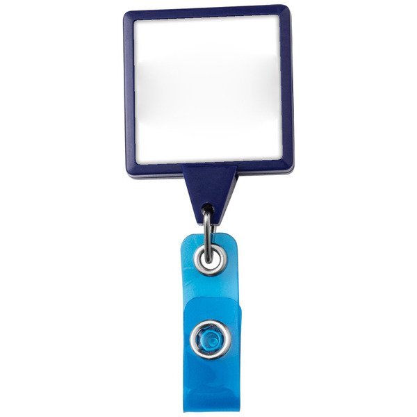 Jumbo Square Retractable Badgeholder, Aligator Clip