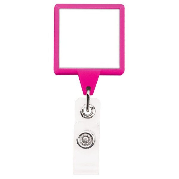 Jumbo Square Retractable Badgeholder, Aligator Clip