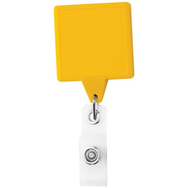 Jumbo Square Retractable Badgeholder, Aligator Clip