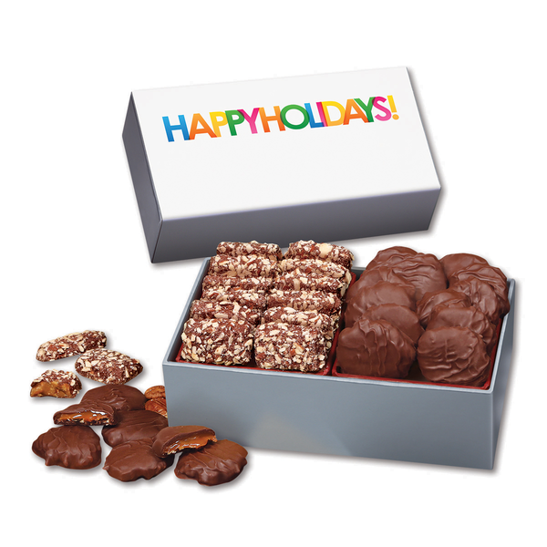 Pecan Turtles & English Butter Toffee in Holiday Gift Box