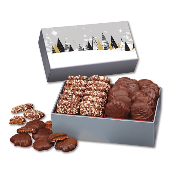 Pecan Turtles & English Butter Toffee in Holiday Gift Box