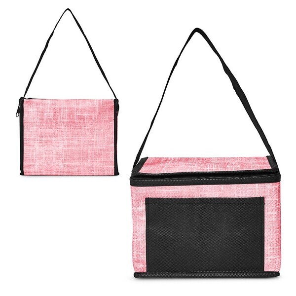 Denim Pattern Non-Woven 6-Can Lunch Bag