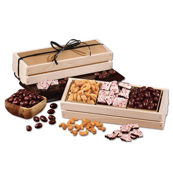 Sweet & Crunchy Treats in Wooden Crate