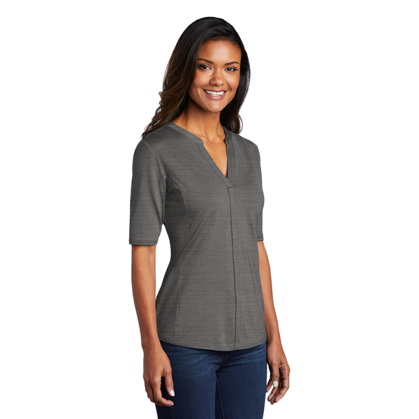 Port Authority® Stretch Ladies' Stretch Heather Open Neck Top