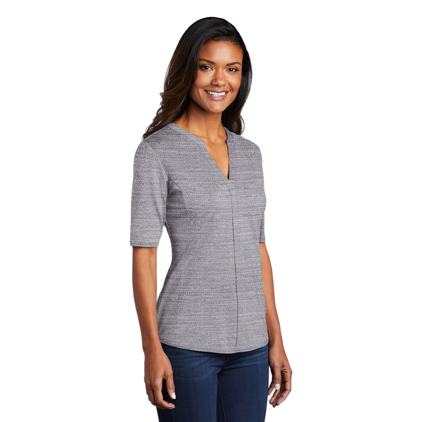 Port Authority® Stretch Ladies' Stretch Heather Open Neck Top