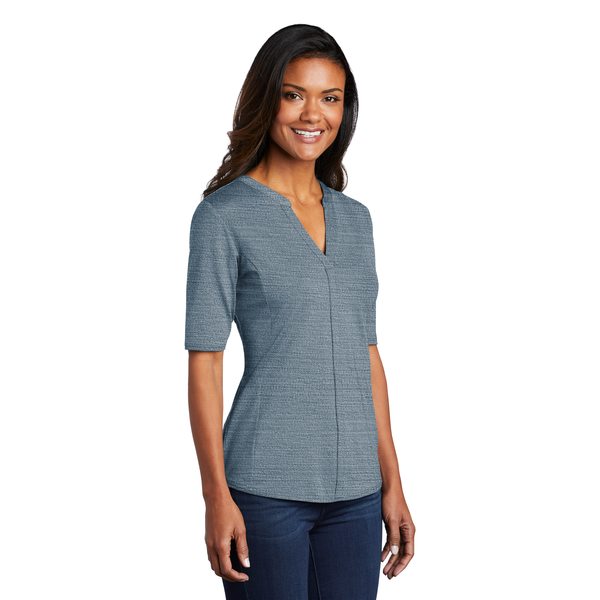Port Authority® Stretch Ladies' Stretch Heather Open Neck Top