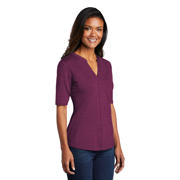 Port Authority® Stretch Ladies' Stretch Heather Open Neck Top