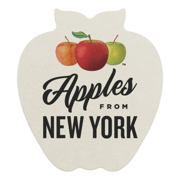 Apple Pulpboard Coaster w/ Full Color Imprint, 80 pt.