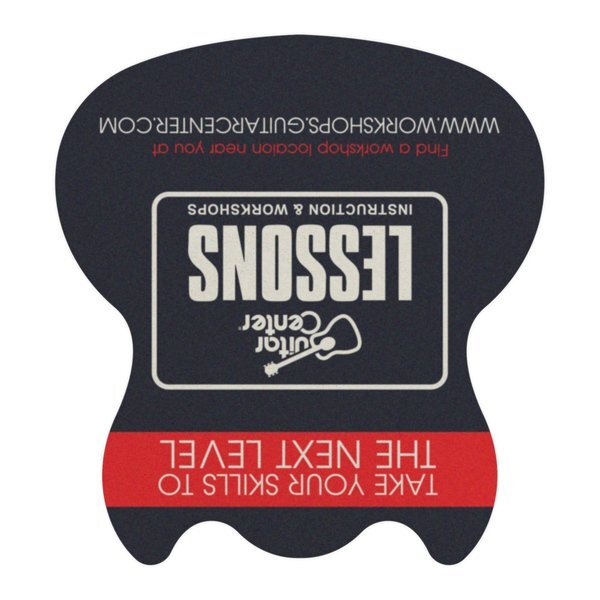 Electric Guitar Pulpboard Coaster w/ Full Color Imprint, 80 pt.