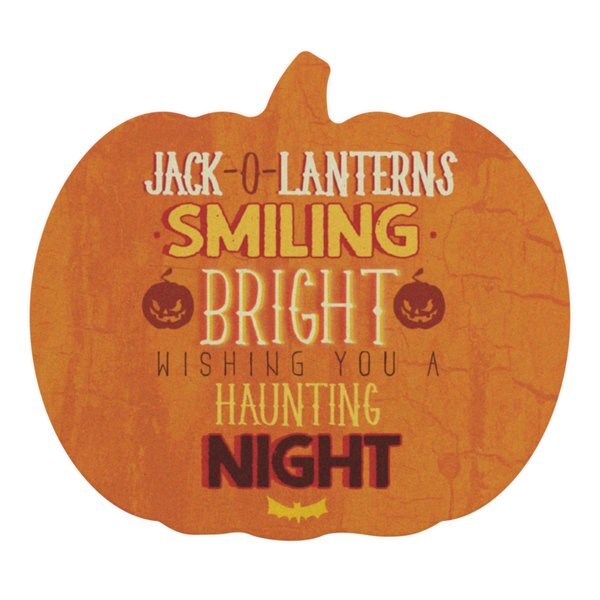 Pumpkin Pulpboard Coaster w/ Full Color Imprint, 80 pt.