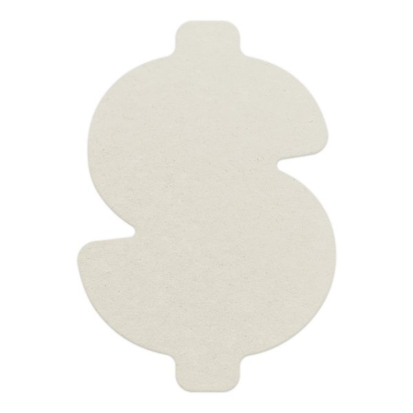 Dollar Sign Pulpboard Coaster w/ Full Color Imprint, 80 pt.
