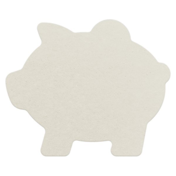 Pig Pulpboard Coaster w/ Full Color Imprint, 80 pt.