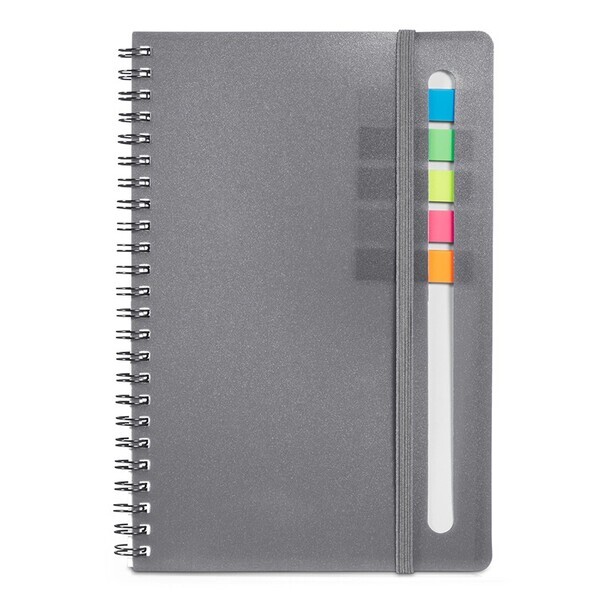 Semester Spiral Notebook w/ Sticky Flags, 6-1/4" x 8-1/2"