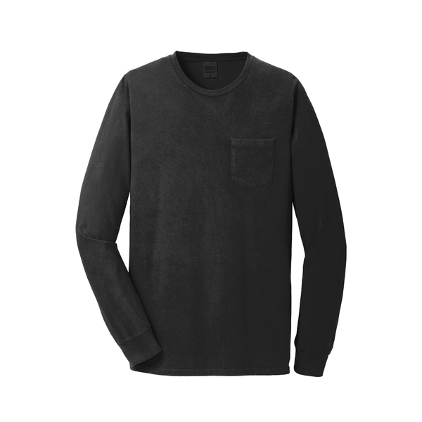 Port & Company® Beach Wash™ Garment-Dyed Unisex Long Sleeve Pocket Tee