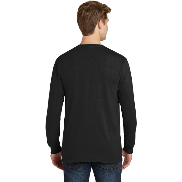 Port & Company® Beach Wash™ Garment-Dyed Unisex Long Sleeve Pocket Tee