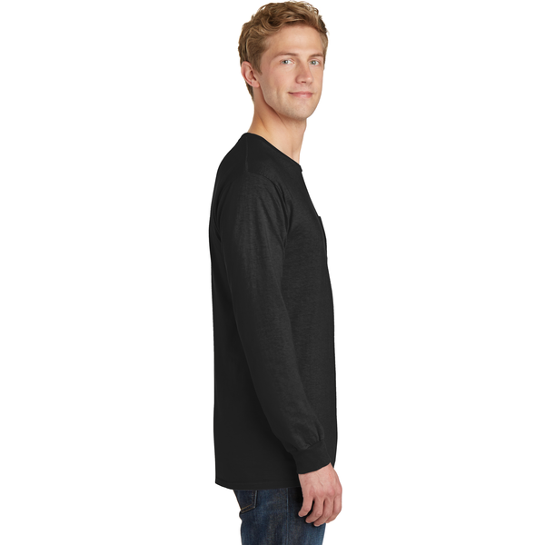 Port & Company® Beach Wash™ Garment-Dyed Unisex Long Sleeve Pocket Tee