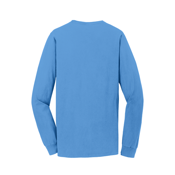 Port & Company® Beach Wash™ Garment-Dyed Unisex Long Sleeve Pocket Tee