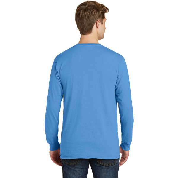 Port & Company® Beach Wash™ Garment-Dyed Unisex Long Sleeve Pocket Tee
