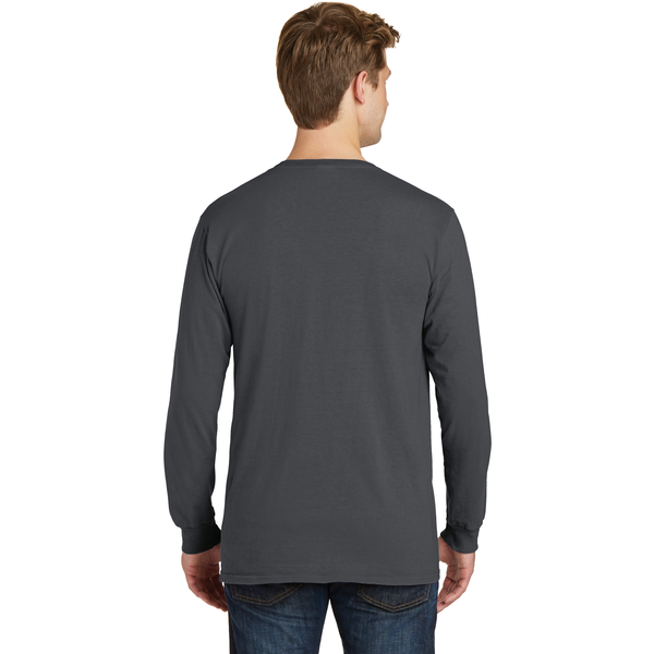Port & Company® Beach Wash™ Garment-Dyed Unisex Long Sleeve Pocket Tee