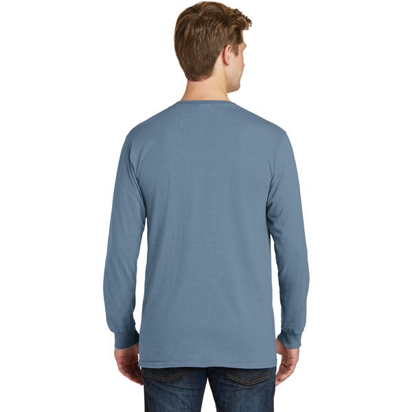 Port & Company® Beach Wash™ Garment-Dyed Unisex Long Sleeve Pocket Tee