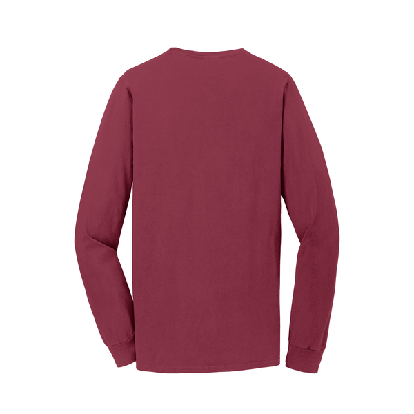 Port & Company® Beach Wash™ Garment-Dyed Unisex Long Sleeve Pocket Tee