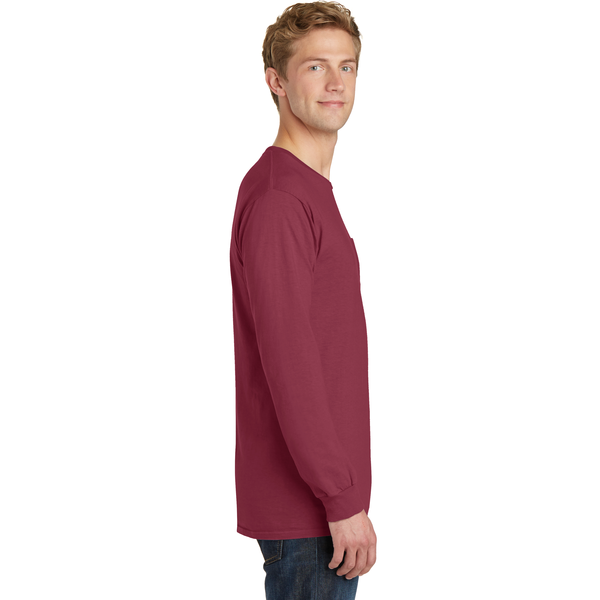 Port & Company® Beach Wash™ Garment-Dyed Unisex Long Sleeve Pocket Tee