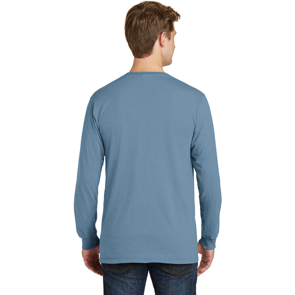 Port & Company® Beach Wash™ Garment-Dyed Unisex Long Sleeve Pocket Tee