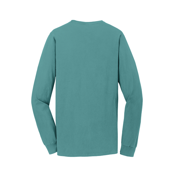 Port & Company® Beach Wash™ Garment-Dyed Unisex Long Sleeve Pocket Tee