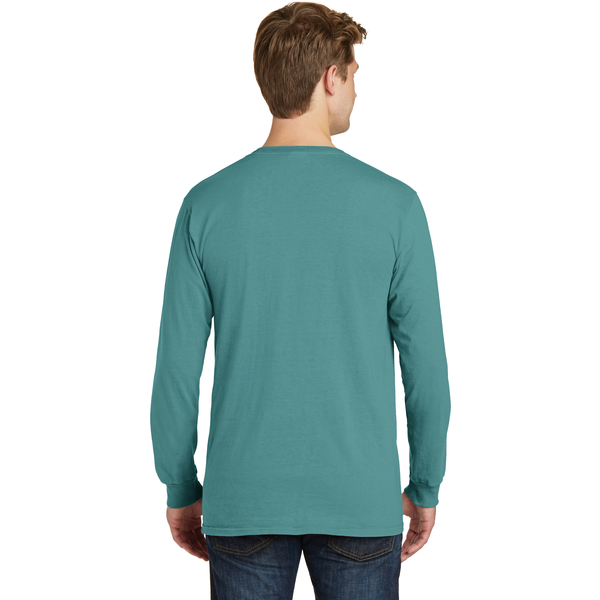 Port & Company® Beach Wash™ Garment-Dyed Unisex Long Sleeve Pocket Tee