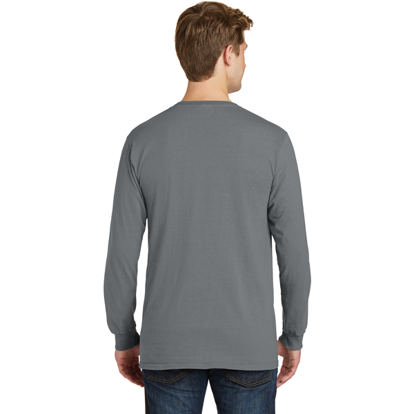 Port & Company® Beach Wash™ Garment-Dyed Unisex Long Sleeve Pocket Tee