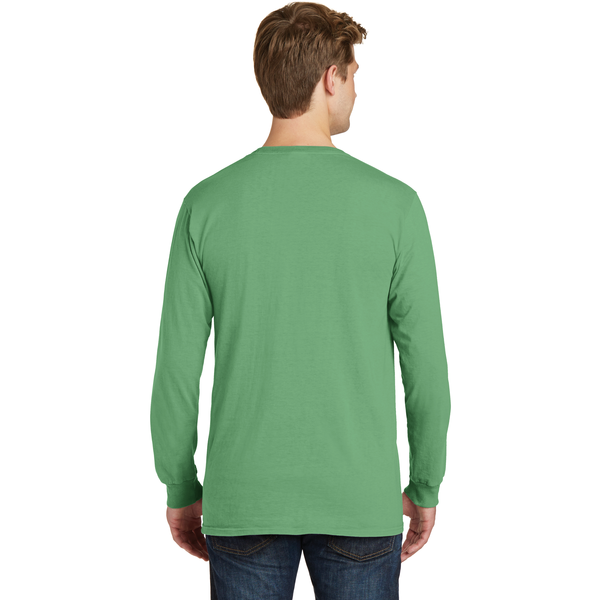 Port & Company® Beach Wash™ Garment-Dyed Unisex Long Sleeve Pocket Tee