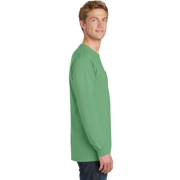 Port & Company® Beach Wash™ Garment-Dyed Unisex Long Sleeve Pocket Tee