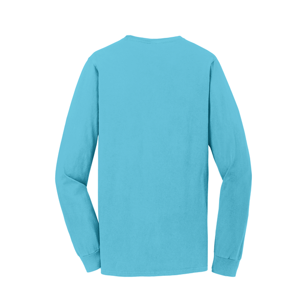 Port & Company® Beach Wash™ Garment-Dyed Unisex Long Sleeve Pocket Tee