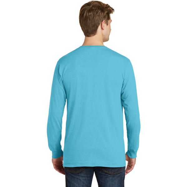 Port & Company® Beach Wash™ Garment-Dyed Unisex Long Sleeve Pocket Tee