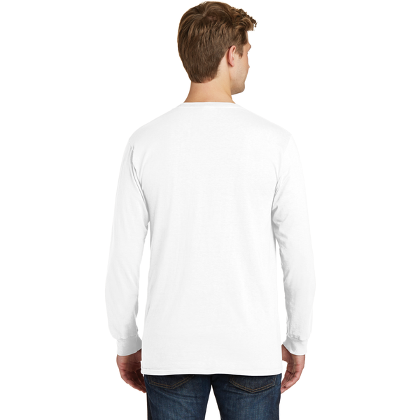Port & Company® Beach Wash™ Garment-Dyed Unisex Long Sleeve Pocket Tee