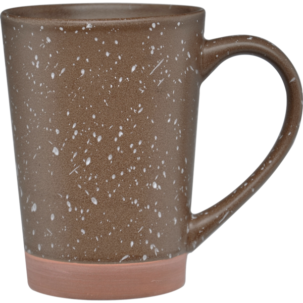 Hearth Speckle Design Terra Cotta Bottom Ceramic Mug, 16oz.