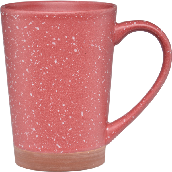 Hearth Speckle Design Terra Cotta Bottom Ceramic Mug, 16oz.