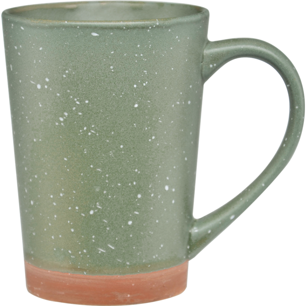 Hearth Speckle Design Terra Cotta Bottom Ceramic Mug, 16oz.