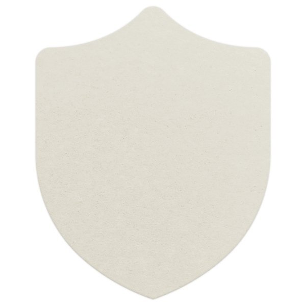 Badge Shield Pulpboard Coaster w/ Full Color Imprint, 80 pt.