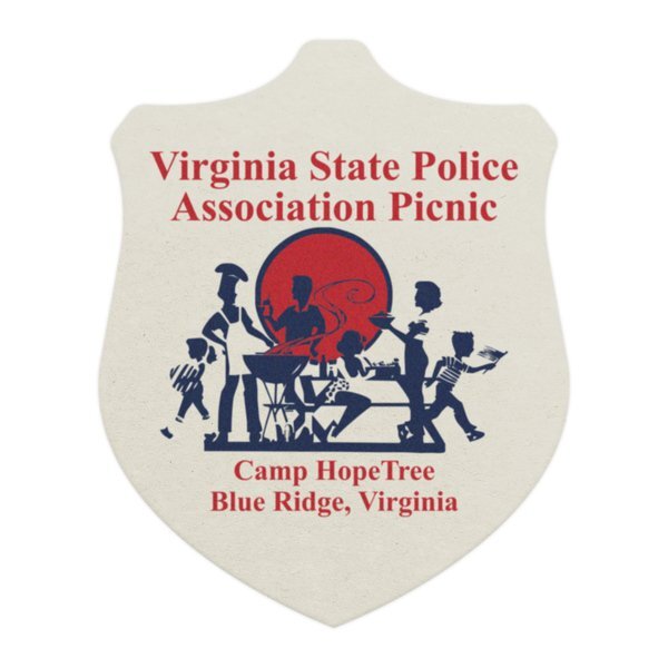 Badge Pulpboard Coaster w/ Full Color Imprint, 80 pt.