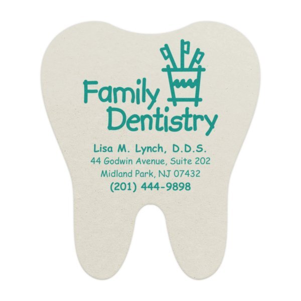 Tooth Pulpboard Coaster w/ Full Color Imprint, 80 pt.
