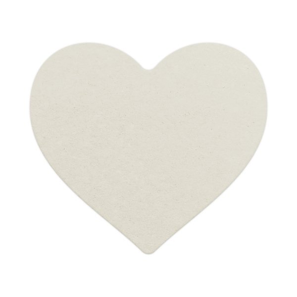 Heart Pulpboard Coaster w/ Full Color Imprint, 80 pt.