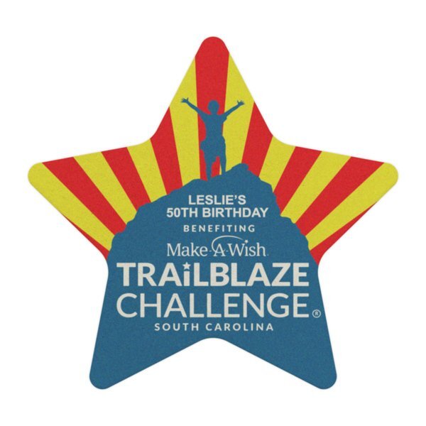 Star Pulpboard Coaster w/ Full Color Imprint, 80 pt.