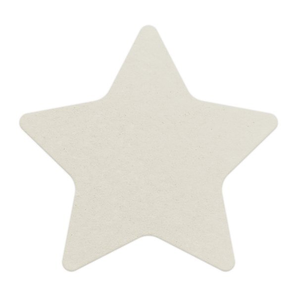 Star Pulpboard Coaster w/ Full Color Imprint, 80 pt.